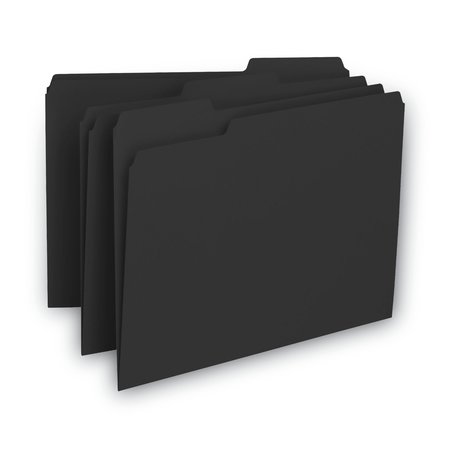 SMEAD Interior File Folder, Black, PK100 10243